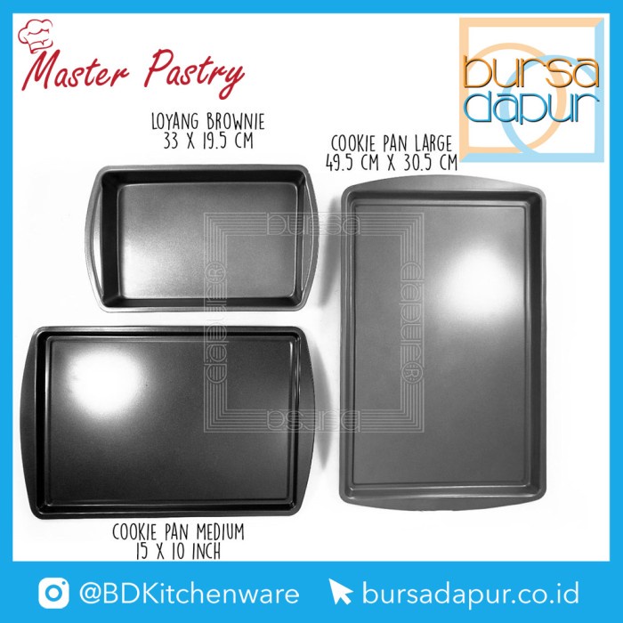 

✅Original Value Set 3 Pcs Brownie Pan / Cookie Pan Medium / Cookie Pan Large Terbatas