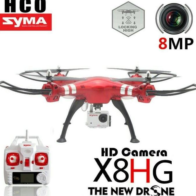 Trend Drone Tercanggih Quadcopter Syma X8Hg 8Mp Angkat Camera Kamera Gopro Berkualitas