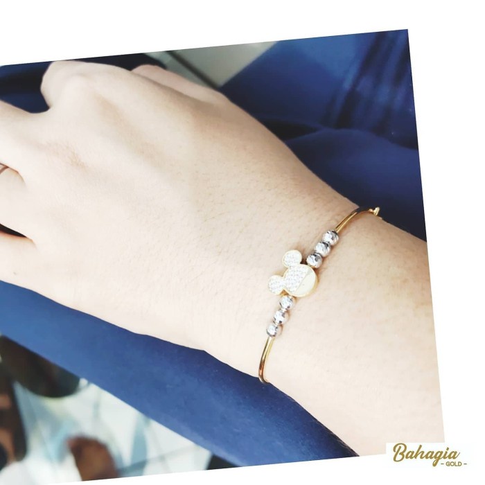 ✨Sale Gelang Bangle Mickey Ubs Emas Kadar 700 Diskon