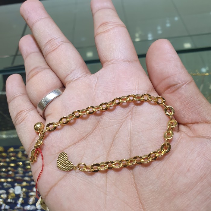 ✨Sale Gelang Rantai Nori Emas Tua 700/22K Limited