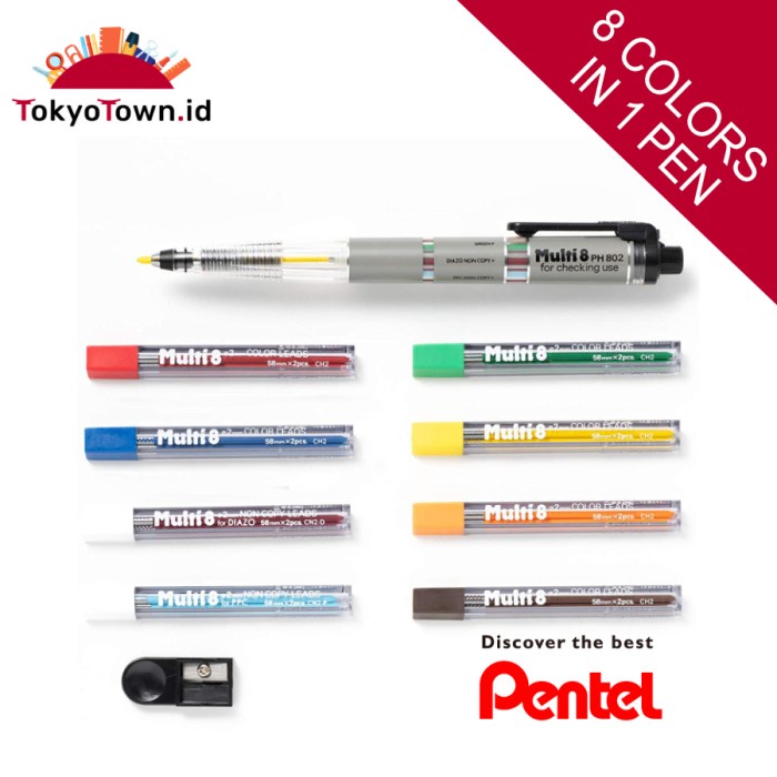 

✨Sale Pentel Multi8 Set 8 Colours In 1 Mechanical Pencil Berkualitas