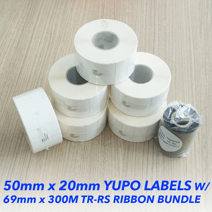 

✨Ready Paket Label Sticker Yupo Uk. 50Mm X 20Mm 1 Baris Ribbon Resin Diskon