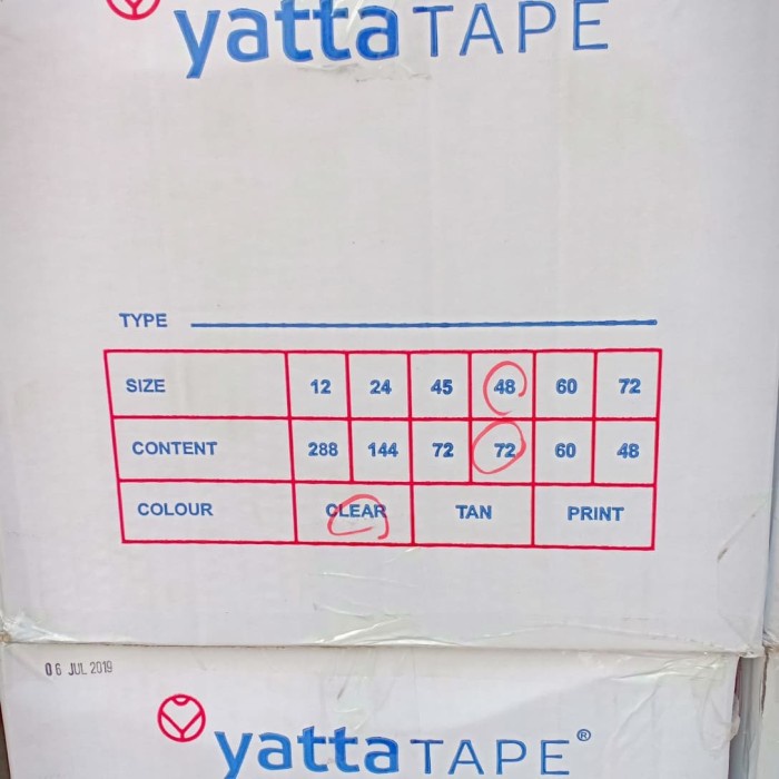 

✨Sale Lakban Bening 2 In Yatta/ Dus Berkualitas