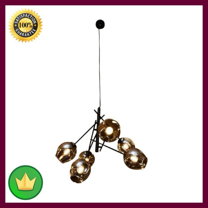 

✨Ready Hugo Lampu Pendant 6 Lampu- Hitam Diskon