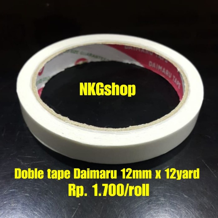 

✨Sale Doble Tape Daimaru 12Mm X 12Yard 1/2 Inch Min 1Dus = 240Roll Diskon