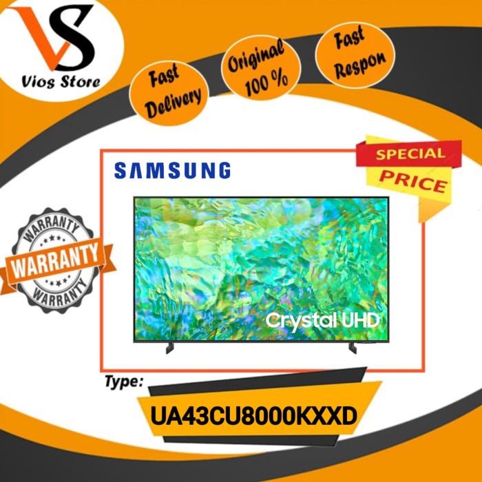 ✨New Samsung Ua43Cu8000Kxxd 4K Smart Tv 43 Inch Ua43Cu8000 43Cu8000 Cu8000 Berkualitas