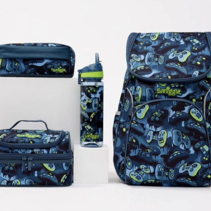✨New Smiggle Paket Tas  Botol  Lunchbox  Case Astronot Robot Original Limited