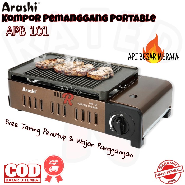 ✨New Ori Kompor Gas Portable Arashi Apb 101/ Kompor Bbq/ Kompor Pemanggang Terbaru