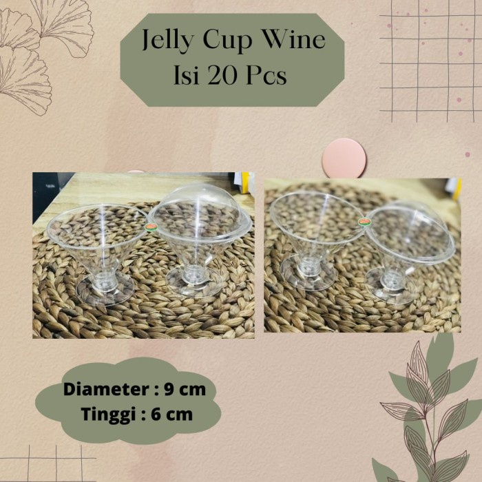 

{{{{}}] CUP PUDING JELLY WINE 20 PCS
