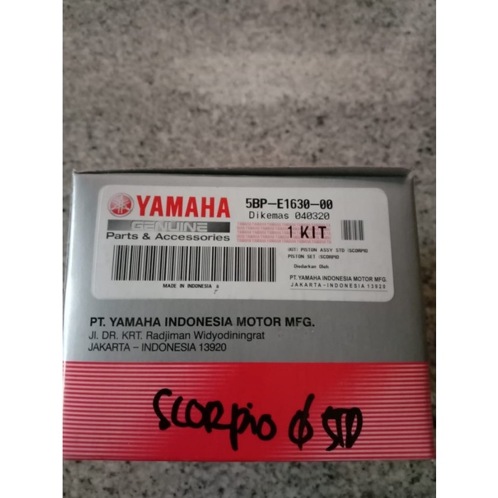 ✨Baru Piston Scorpio Std Seher Scorpio Std Yamaha Ori 5Bp-E1630-00 Limited