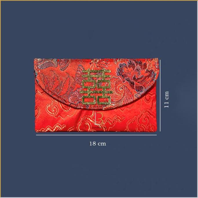 

Dompet Amplop Angpao Angpau Imlek Shuangxi Sangjit Netral Kain Panjang Berkualitas