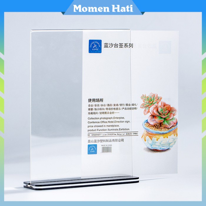 

'+'+'+'+] Tempat Brosur Akrilik A4 Tent Card Tekstur Kristal Berkualitas Tinggi
