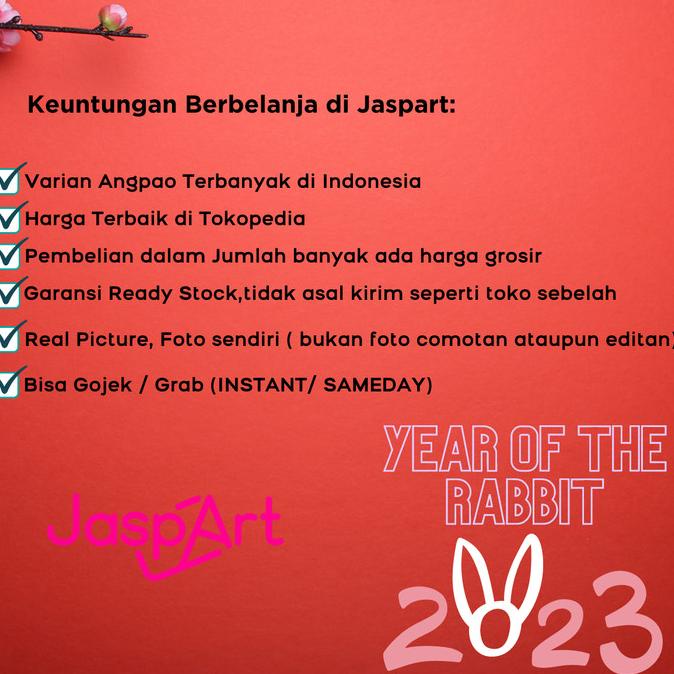 

Motchilneed // Jaspart Angpao Hong Bao Imlek Pendek Kelinci Rabbit 2023 - Ang452 Original