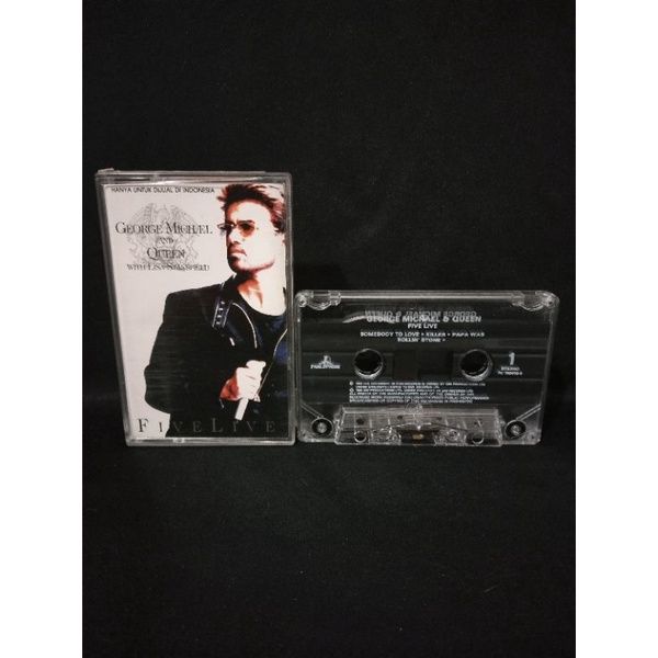 kaset George Michael & Queen with Lisa Stansfield album Five Live