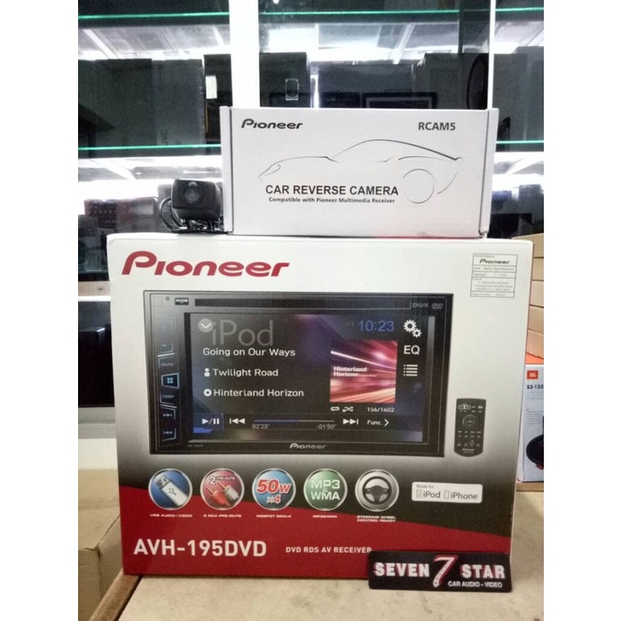 ✅Ori Double Din Pioneer Avh 195 Dvd - Pioneer Avh195 Bonus Camera Pioneer Limited