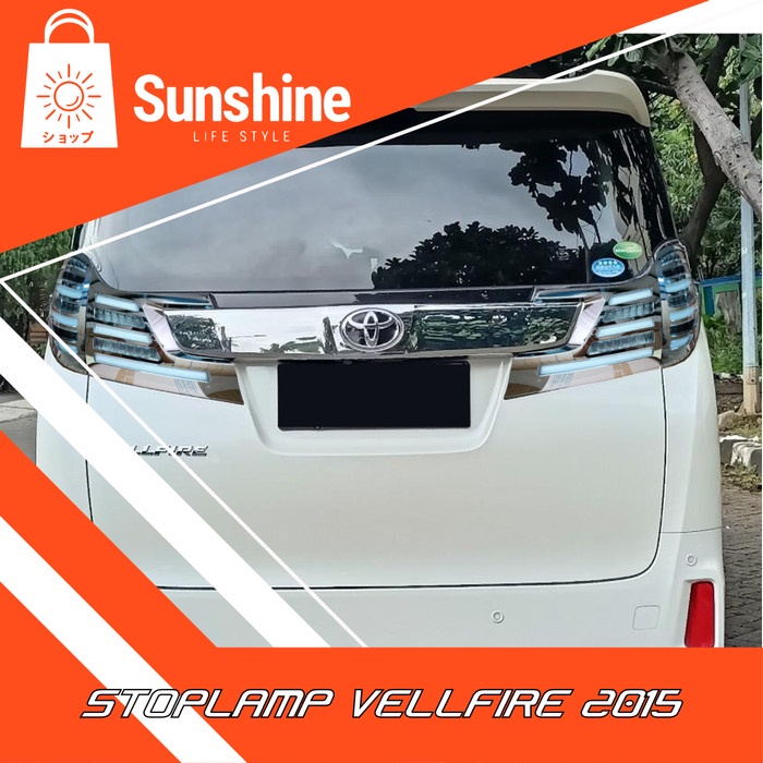 [Original] Stoplamp Toyota Vellfire 2015 Clear Cover Chrome Berkualitas