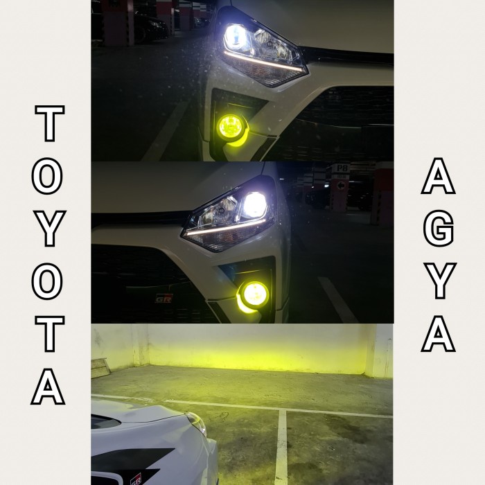 [Original] Paket Upgrade Lampu Toyota Agya 2017 Up Projector  Foglamp Lime Terbatas