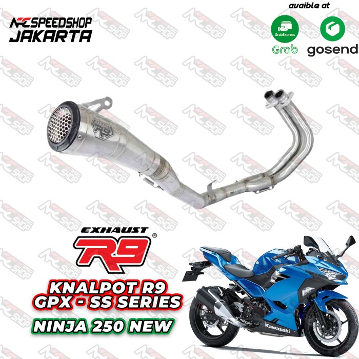 [Original] Knalpot R9 Gp Ss Series Ninja 250Fi All New 2018 Fullsystem Diskon