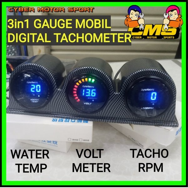 [Ori] Indikator Dashboard Mobil Universal Digital. Tachometer Mobil Rpm. Terbaru