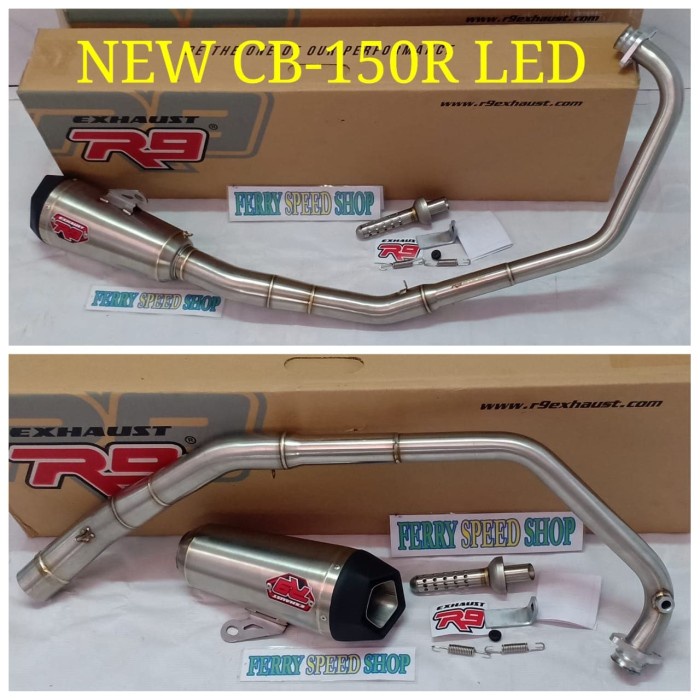[Original] Knalpot R9 New Alpha Series New Cb 150 R / Knalpot R9 New Cb 150R Led Berkualitas