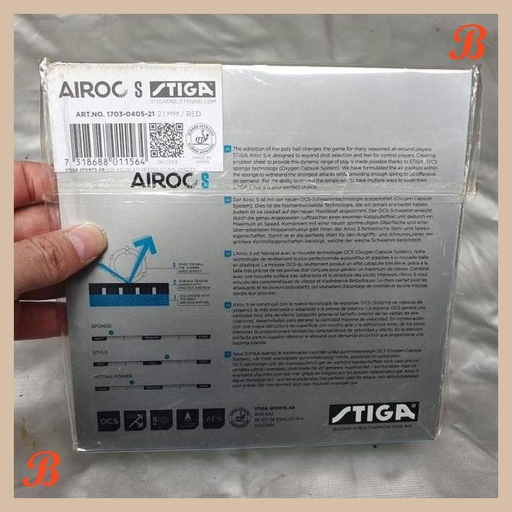 | anb | stiga airoc s rubber karet ping pong