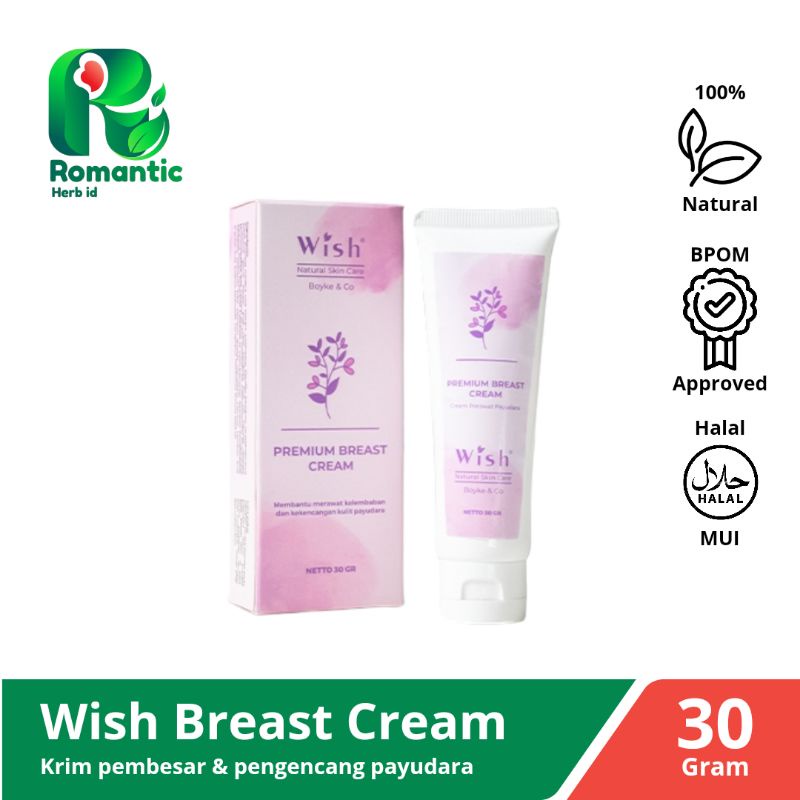 Wish Premium Breast Cream Dr. Boyke Krim Pembesar Dan Mengencangkan Payudara