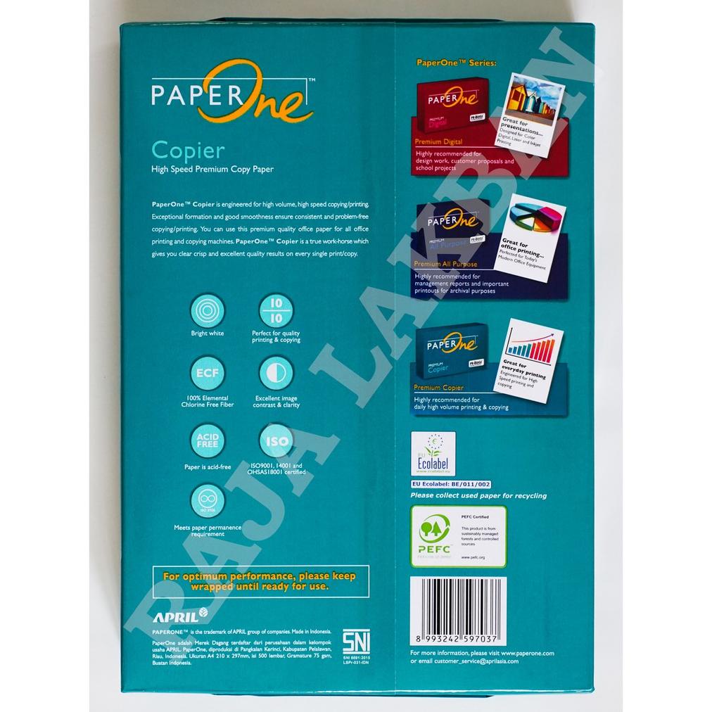 

Special Kertas Fotocopy / Kertas HVS A4 75gsm PAPER ONE Gan .,