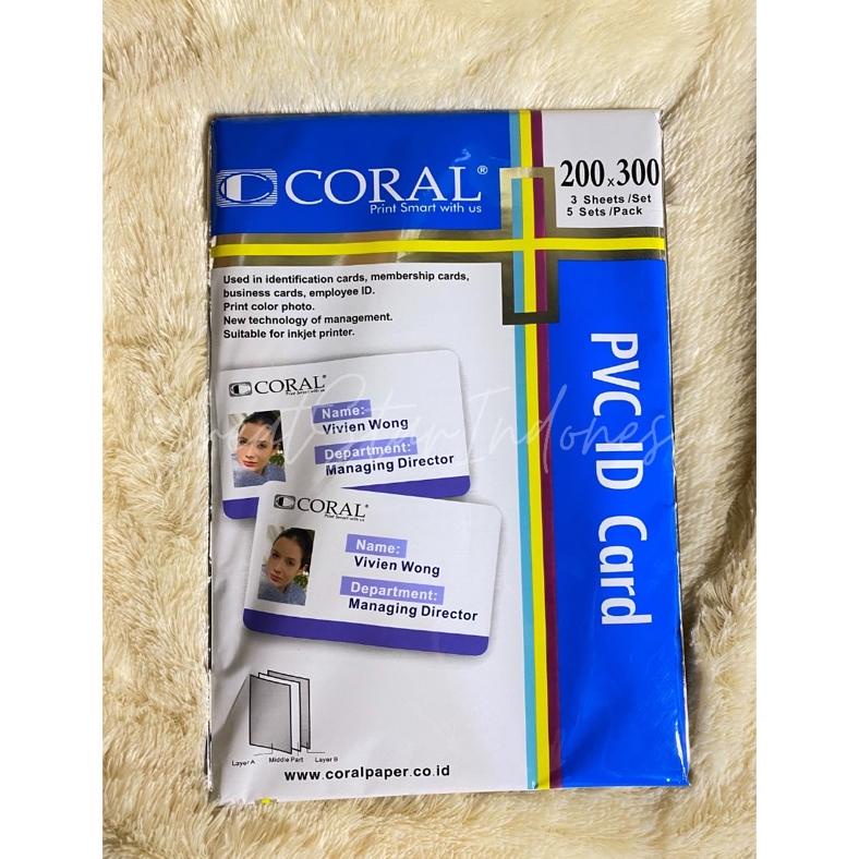

Baru - PVC ID Card Coral Isi 5 Sheet.