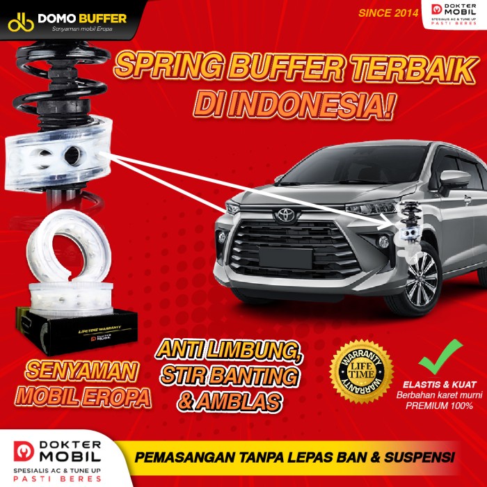 [Baru] Domo Buffer Mobil Fortuner Vrz - 4 Pcs Domo Buffer Mobil Fortuner Vrz Limited