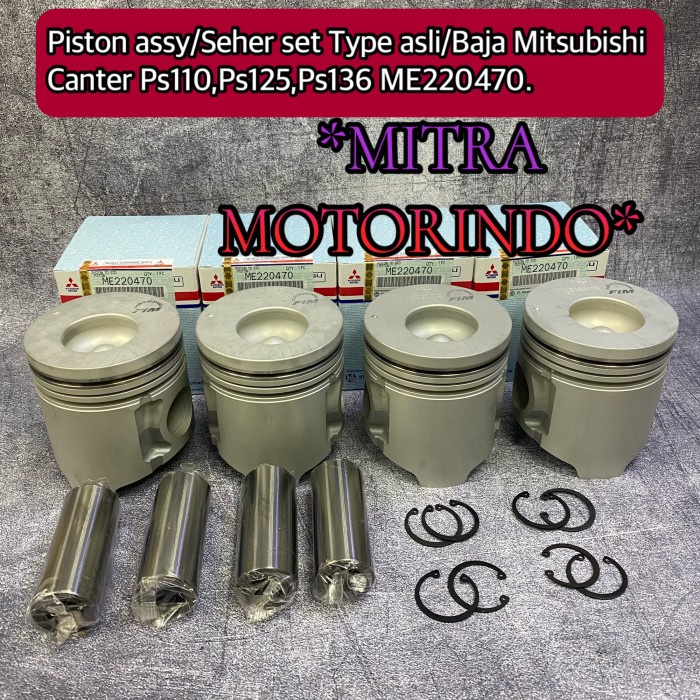 ✨Termurah Piston Assy-Seher-Piston Mitsubishi Canter Hdx 125Ps/136Hdx Std-0.50 Diskon