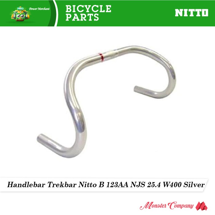 ✨Original Handlebar Trekbar Nitto B 123Aa Njs 25.4 W400 Silver Diskon