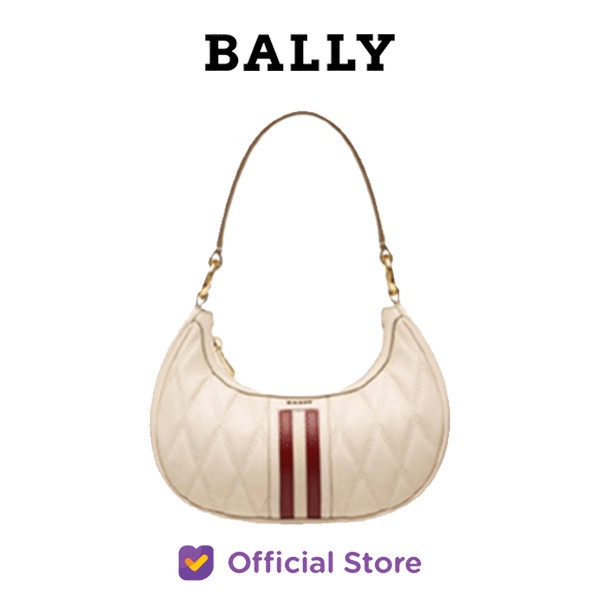 ✨New Bally Deyr Leather Minibag - Bone Terbaru
