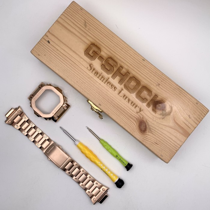 ✨Termurah Bezel Gshock Gx56 Gx 56 Case Premium Steel Rosegold Limited