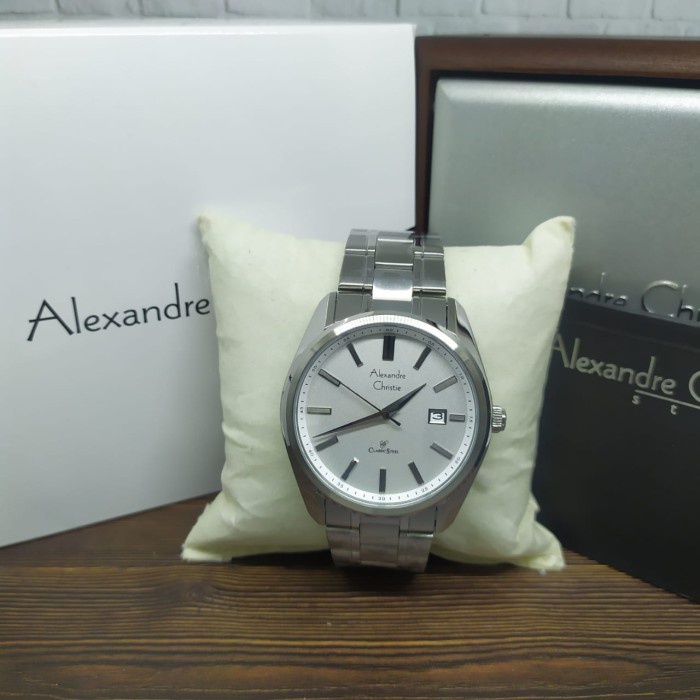 ✨Termurah Jam Tangan Pria Alexandre Christie Ac8514 Ac 8514 Silver Limited
