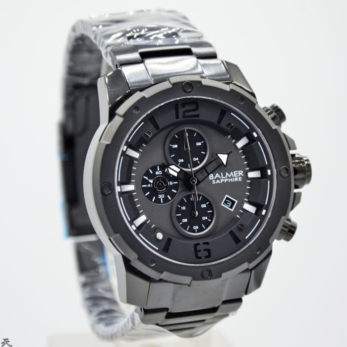 ✨Termurah Jam Tangan Pria Balmer B7978 Black Cronograph With Sapphire Glas Ori Terbaru