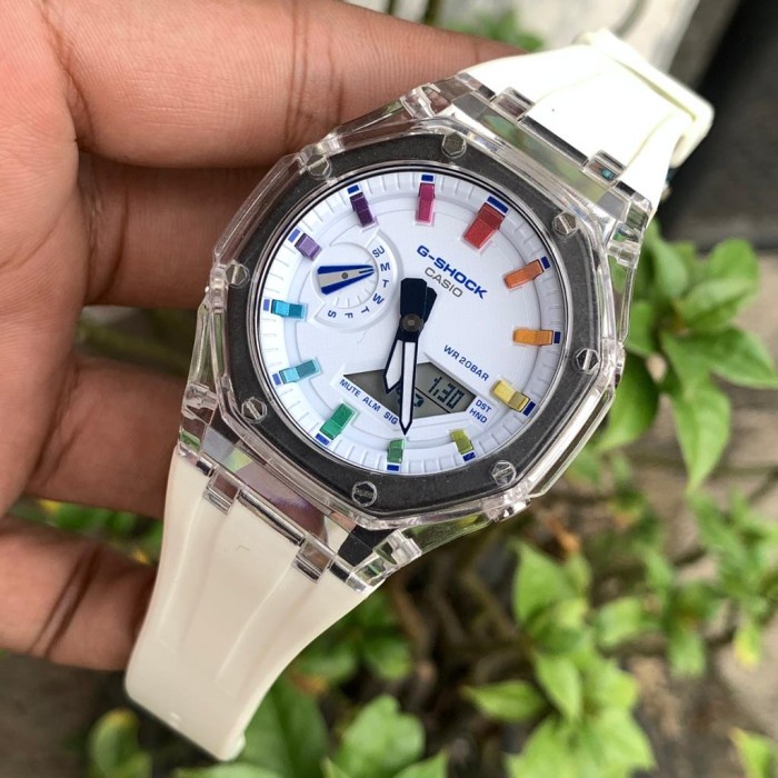 ✨Termurah G-Shock G-Shock Ga-2100 Rainbow / Ga-2100 Rainbow Transparant White Berkualitas