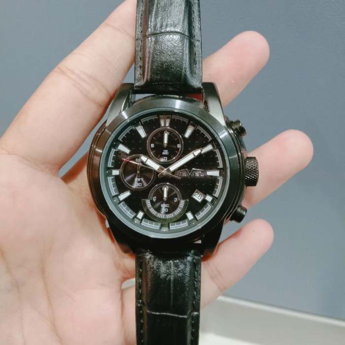 ✨Termurah Jam Tangan Pria Revel Bc6170 Black Leather Original Murah Terbatas