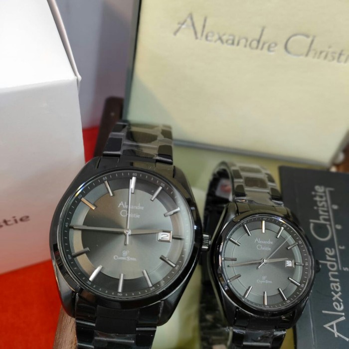 ✨Termurah Jam Couple Original Alexandre Christie Acf 8648 Md/Ld Stainless Berkualitas