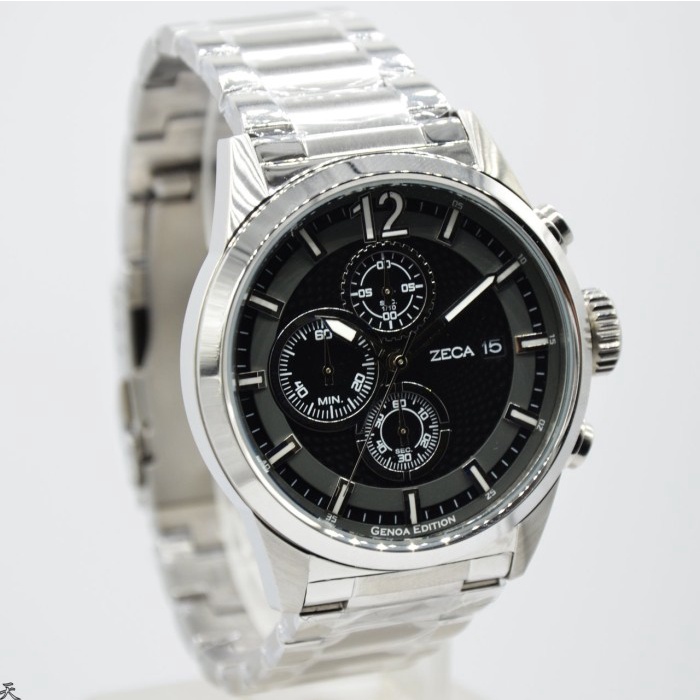 ✨Sale Zeca 2010Ma.S.C2.S1 - Jam Tangan Pria Original - Silver Black Terbatas
