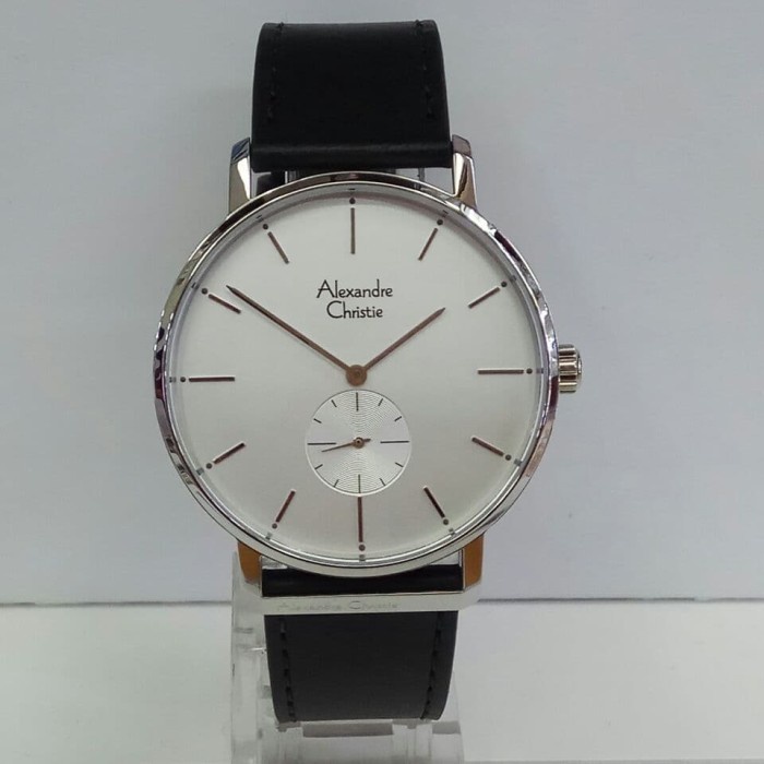 ✨Ready Jam Tangan Pria Alexander Christie Ac8572 Md Silver Black Diskon