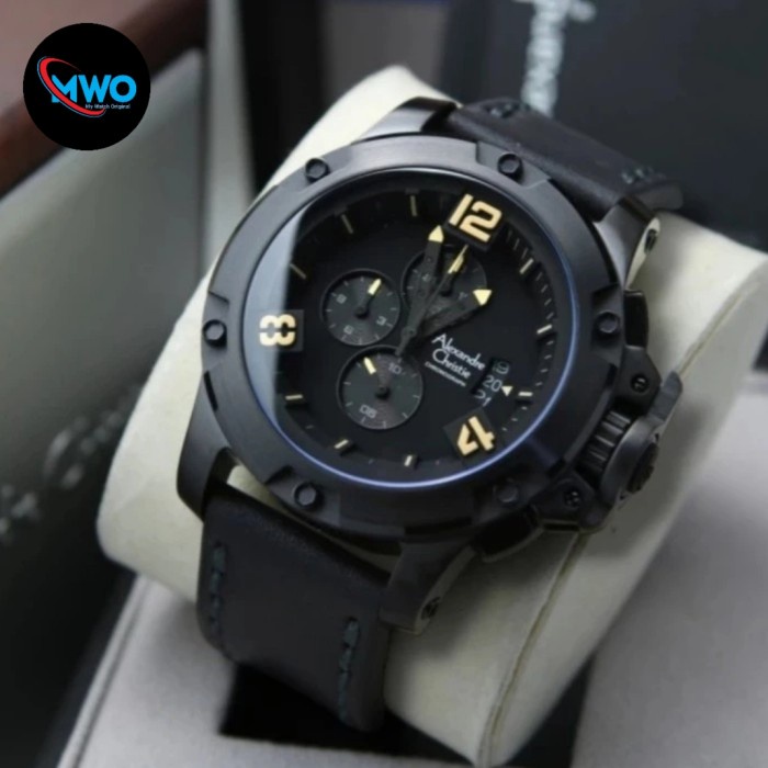 ✨Ready Jam Tangan Pria Alexandre Christie Ac6295 Ac 6295 Black Terbaru