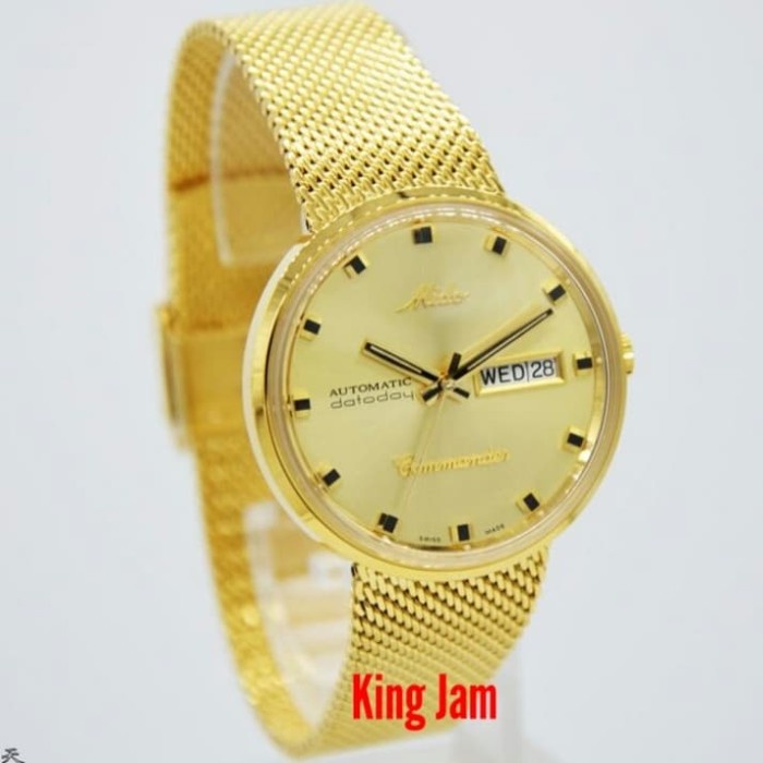 ✨Ready Jam Tangan Pria Mido Commander M8429.3.22.13 Original Gold Berkualitas