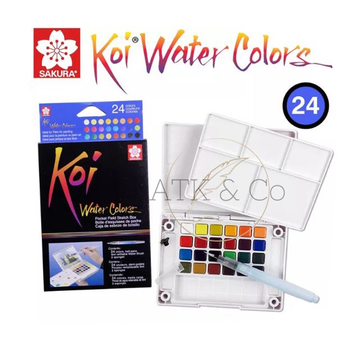 

Promo Sakura Koi Watercolors 24 Pocket Field Sketch Box