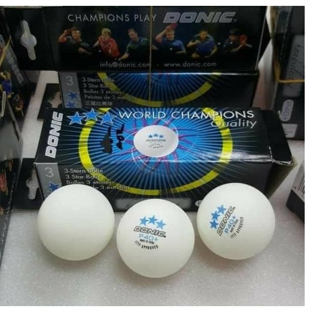 bola pingpong bola tenis meja Donic Balls 3 Star p40+ white DONIC