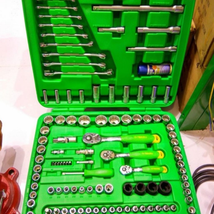 ✅Baru Kunci Sok Tekiro 120 Pcs 12Pt Set/Tekiro Kunci Sok1/4 3/8 1/2 Tekiro Terbatas