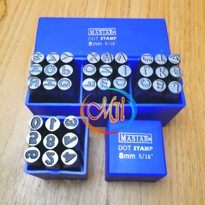 ✅Baru 1 Set Alat Ketok Angka Dan Huruf Ketok 8 Mm Bintik Mastar Germany Berkualitas