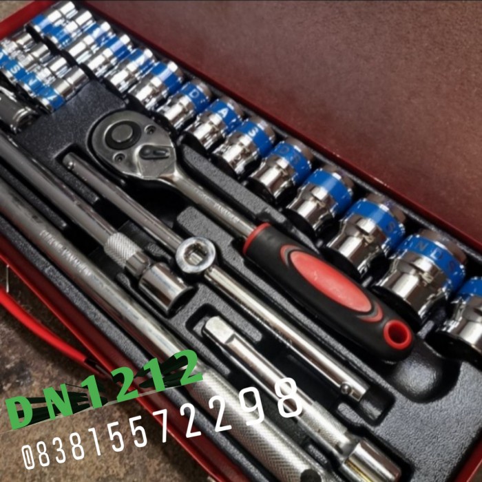 ✅Baru Kunci Shock 24Pcs Sands Type Inch 6 Point Sok Wrench Made In Japan Terbatas