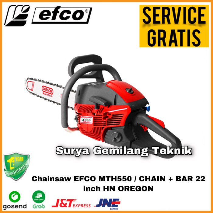 ✅Baru Mesin Potong Kayu Pohon/ Gergaji / Chainsaw Efco Mth550 / 22 Limited