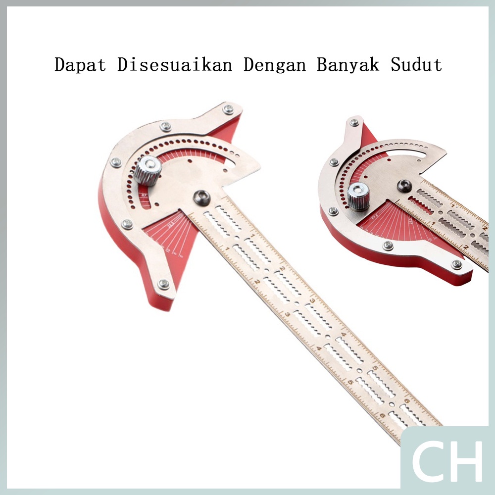 

10 inci multitugas Adjustabl Penggaris Siku Busur disesuaikan untuk pengukuran sudut/ Siku Carpenter Stainless