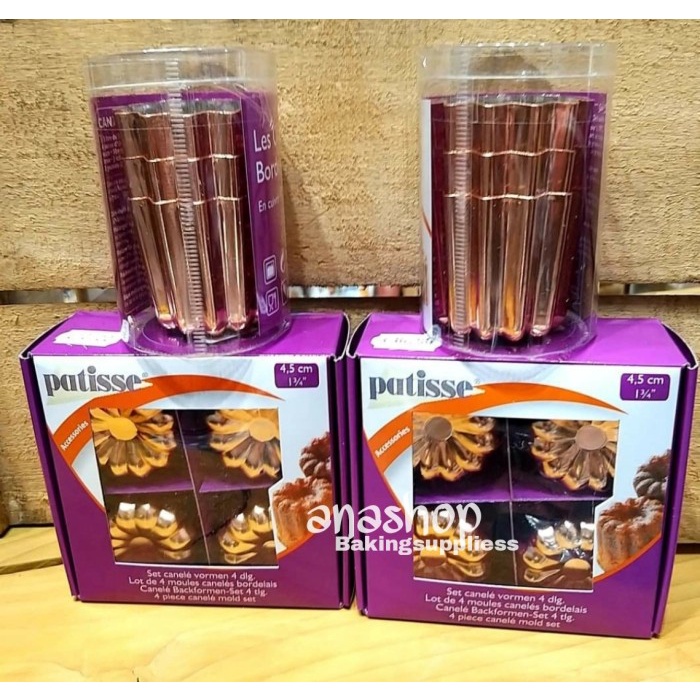 

[Baru] Patisse Canelle Mold Copper Color Set 4/ Cetakan Canele Set-4 Terbatas